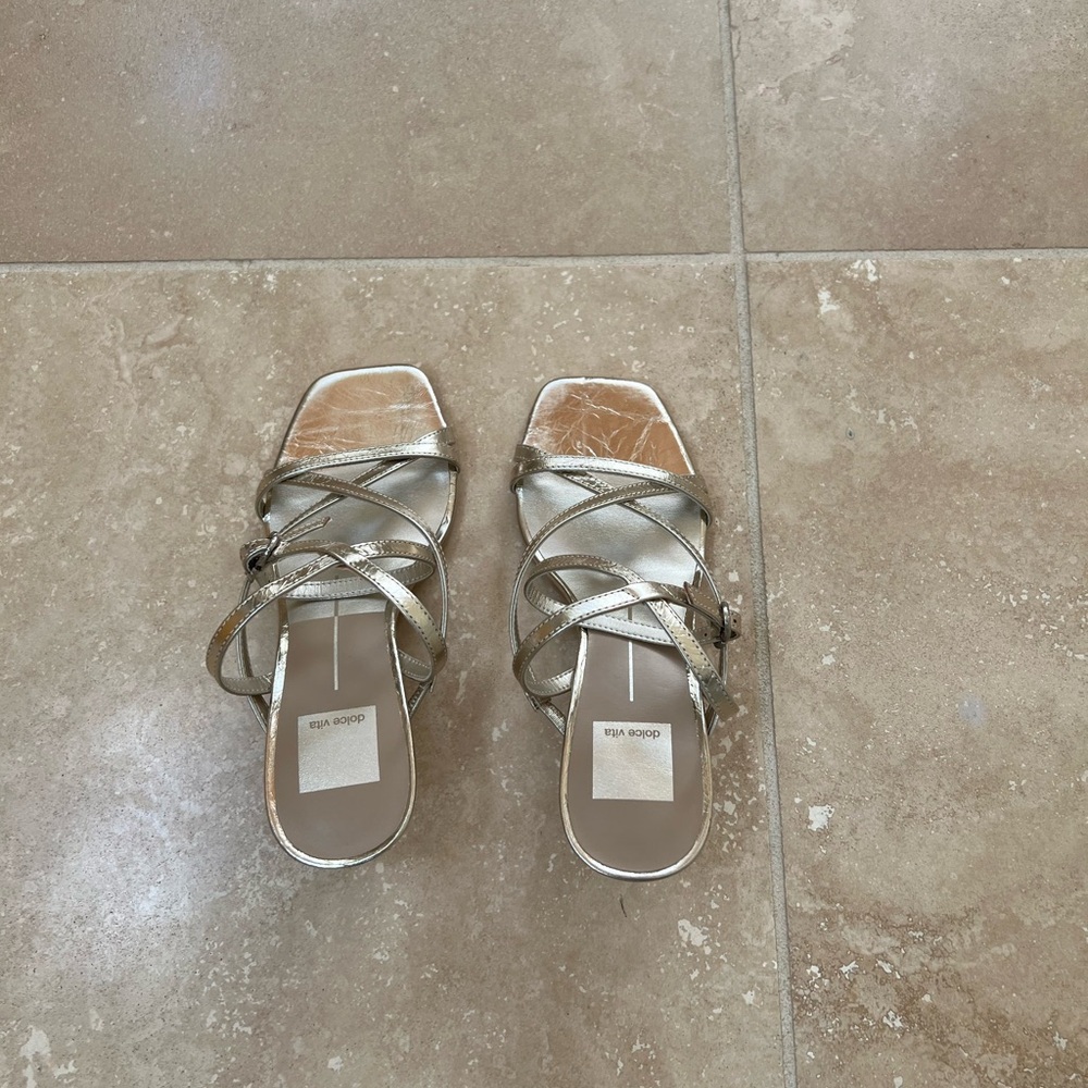 Dolce Vita Gold Strappy Sandals